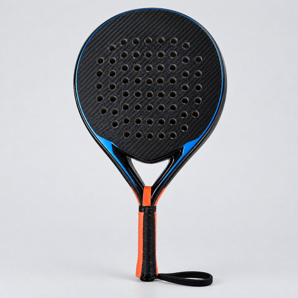 Padelviro Rally Carbon Round Padel Racket – EVA Core, 360g, With Cover