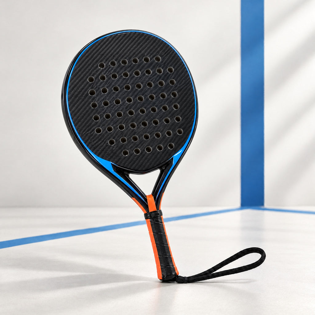 Padelviro Rally Carbon Round Padel Racket – EVA Core, 360g, With Cover