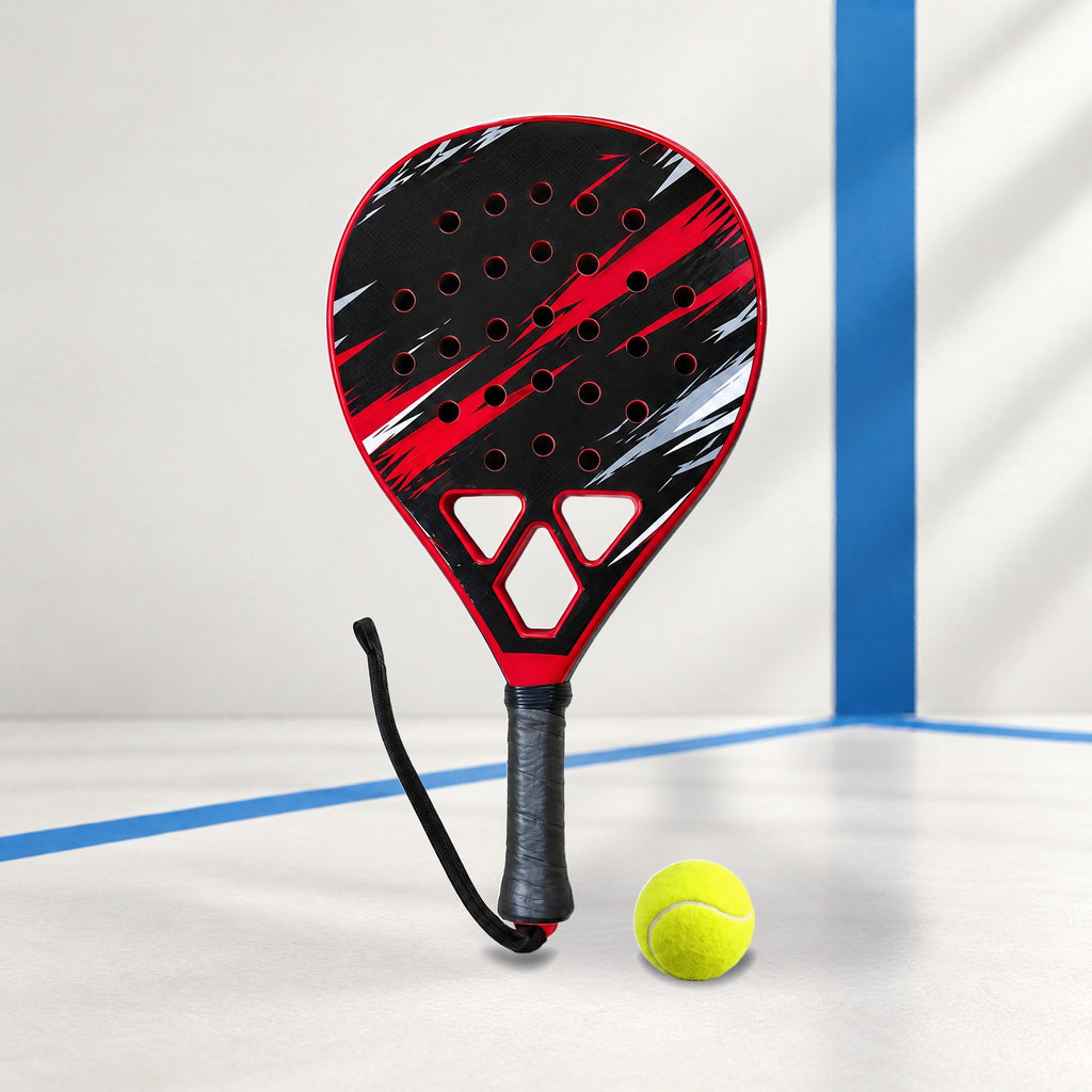 Padelviro Scarlet Fibreglass Padel Racket Set with Ball – Beginner
