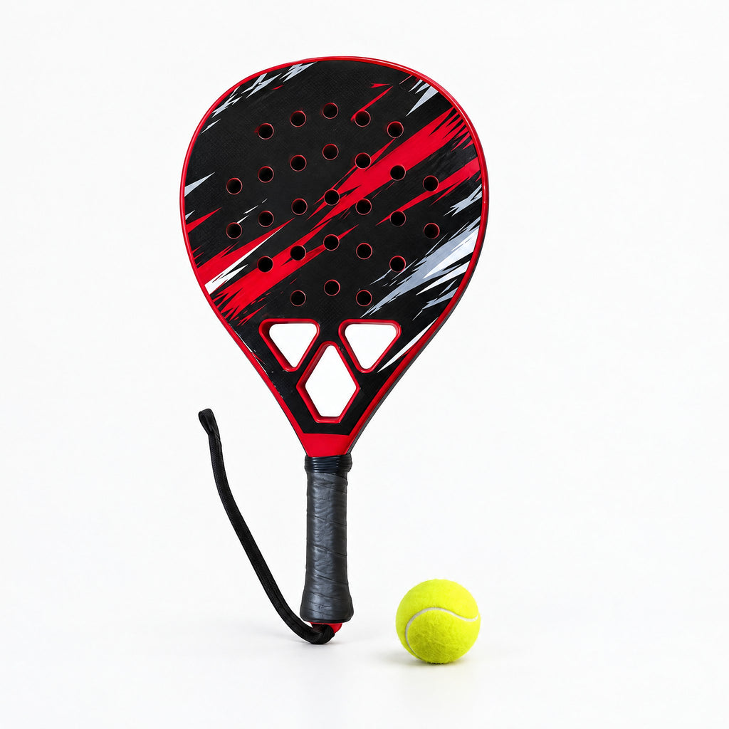 Padelviro Scarlet Fibreglass Padel Racket Set with Ball – Beginner