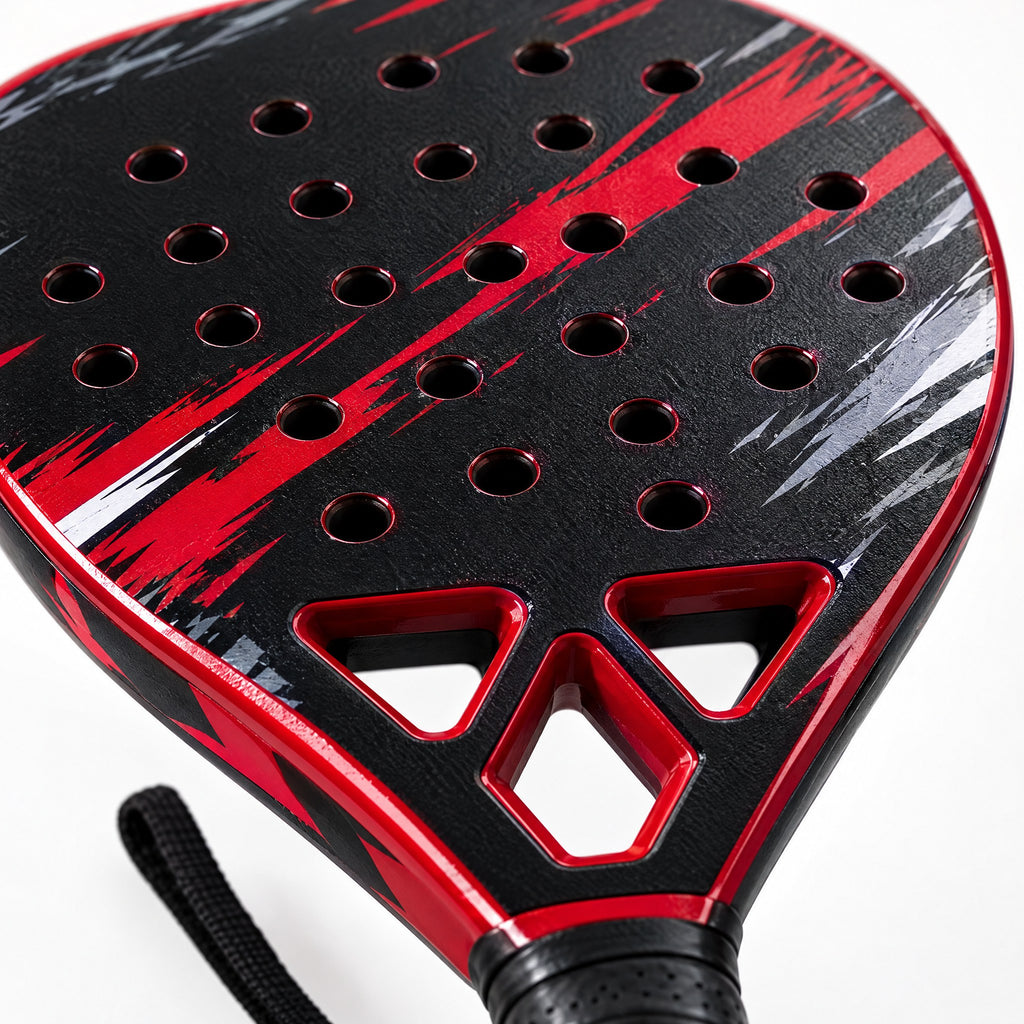 Padelviro Scarlet Fibreglass Padel Racket Set with Ball – Beginner
