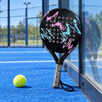 Padelviro Scribble Carbon Round Padel Racket with Cover – Beginner