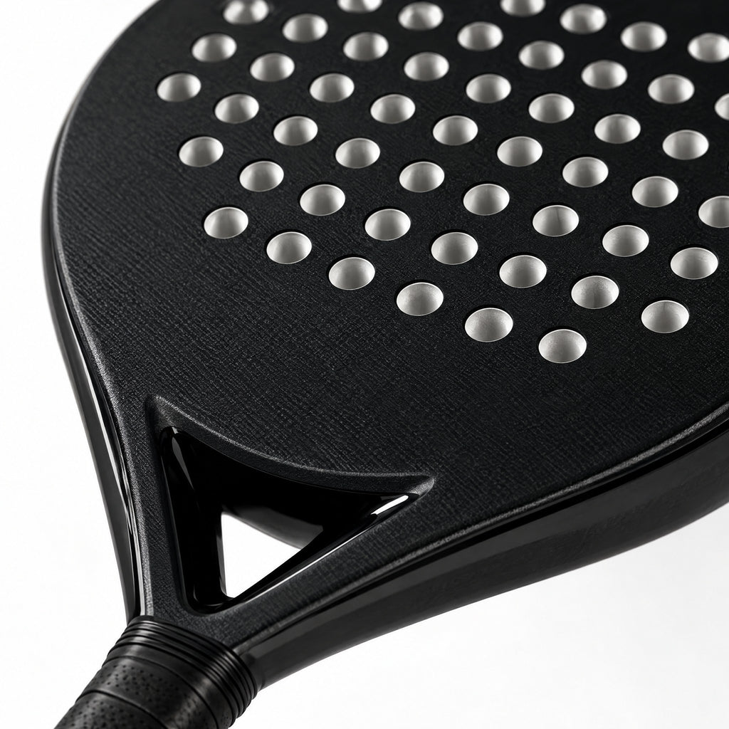 Padelviro Shadow Plain Black Carbon Padel Racket – Beginner