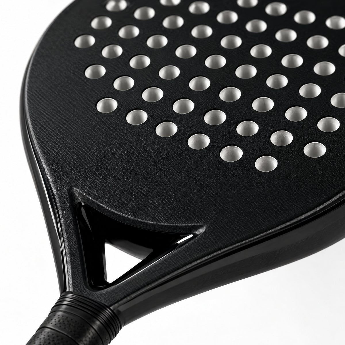 Padelviro Shadow Plain Black Carbon Padel Racket – Beginner