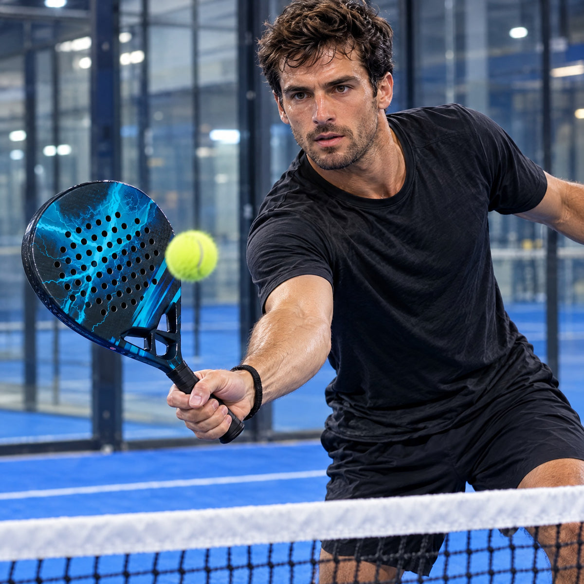 Padelviro Storm Carbon Diamond Padel Racket – Kevlar Reinforced, 38mm