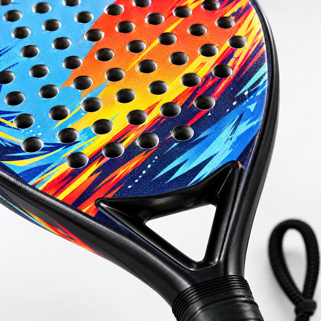Padelviro Sunset Carbon Padel Racket – Orange & Blue, Beginner