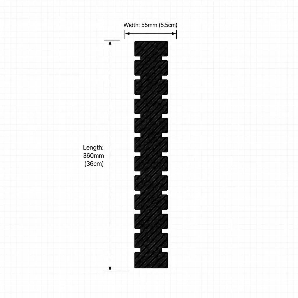 PatsSport 3K Carbon-Look Padel Frame Protection Tape – 3 Shapes