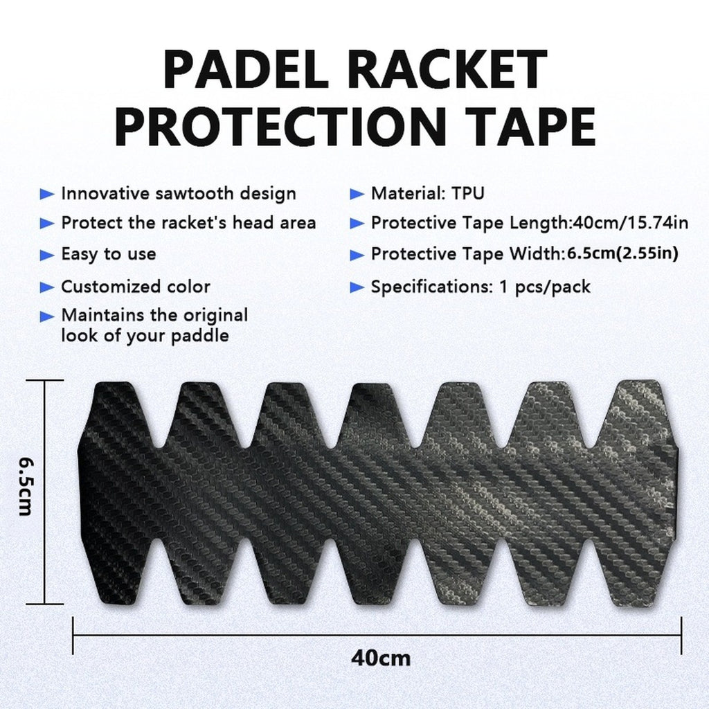 PatsSport 3K Carbon-Look Padel Frame Protection Tape – 3 Shapes