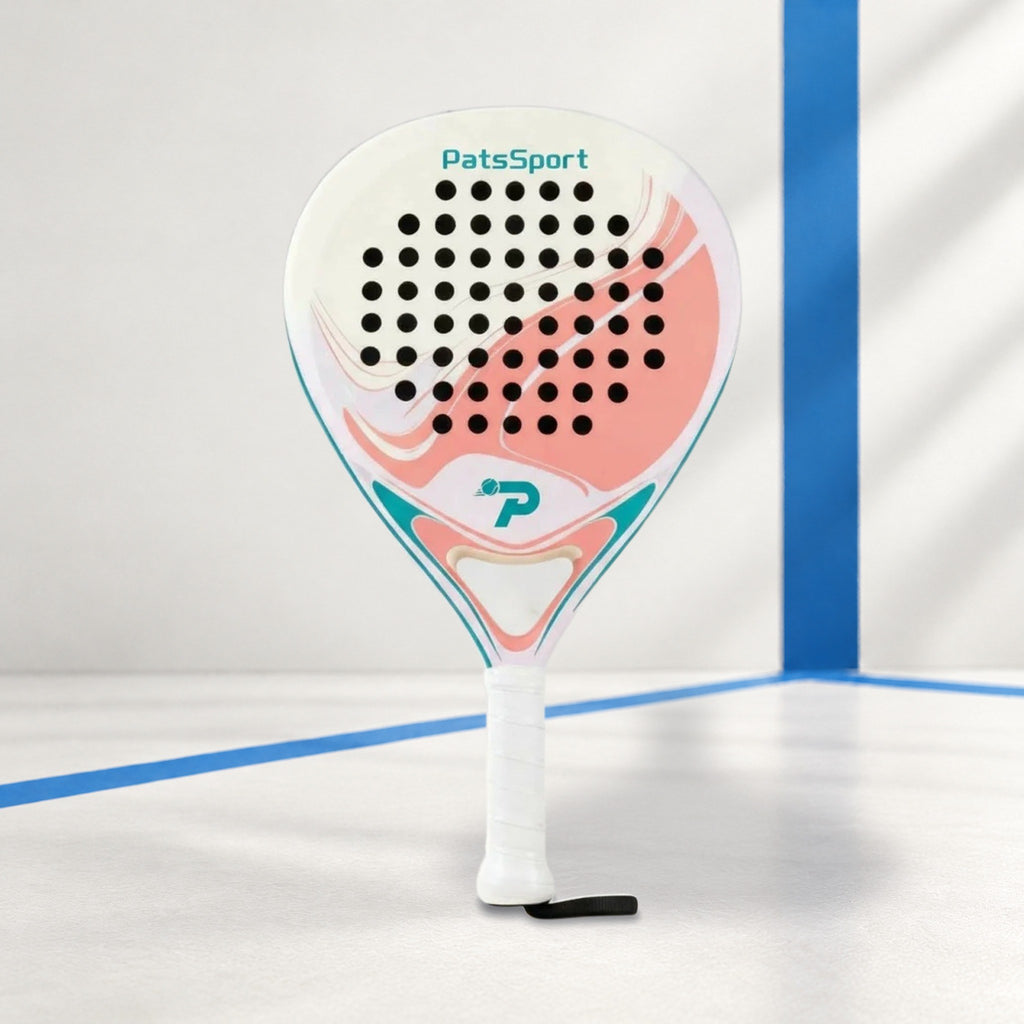 PatsSport Aquarelle Carbon Diamond Padel Racket – Matte White