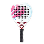 PatsSport Brushstroke Carbon Padel Racket – White & Pink