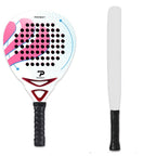 PatsSport Brushstroke Carbon Padel Racket – White & Pink