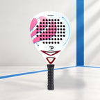 PatsSport Brushstroke Carbon Padel Racket – White & Pink