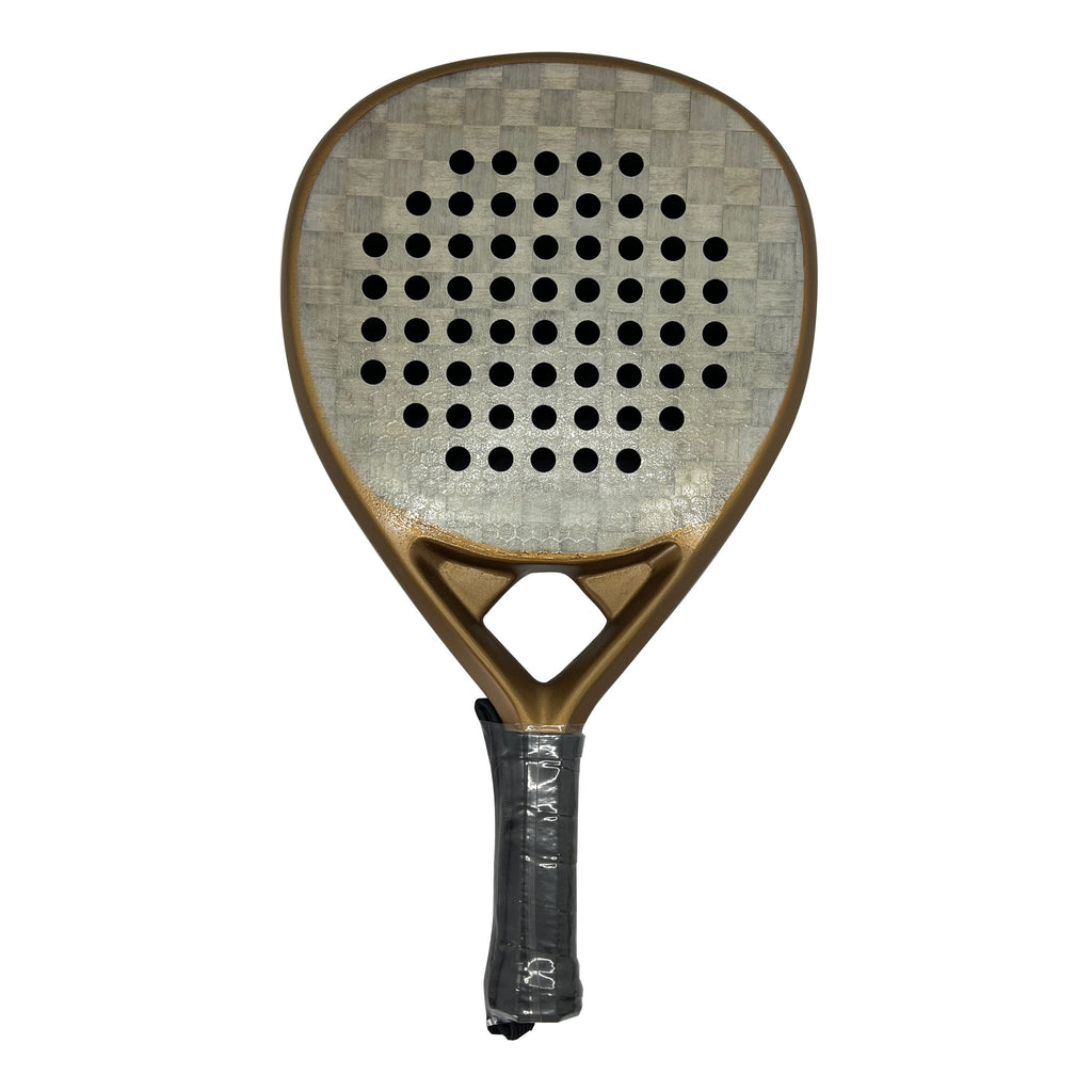 PatsSport Champagne 18K Carbon Padel Racket – Gold Frame, 3D Finish
