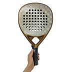 PatsSport Champagne 18K Carbon Padel Racket – Gold Frame, 3D Finish