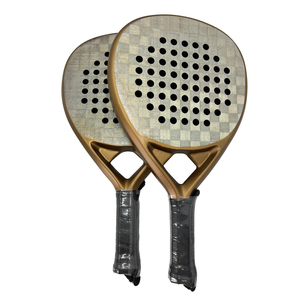 PatsSport Champagne 18K Carbon Padel Racket – Gold Frame, 3D Finish