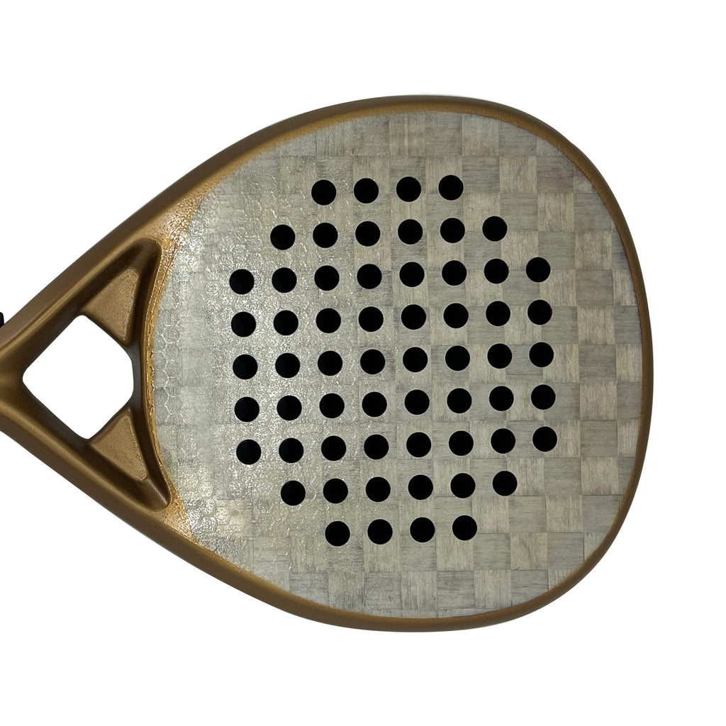 PatsSport Champagne 18K Carbon Padel Racket – Gold Frame, 3D Finish