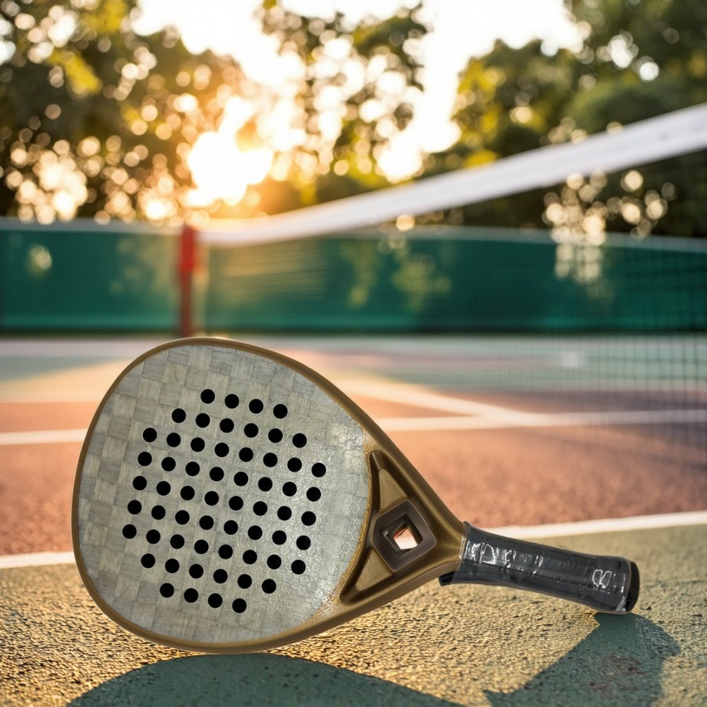 PatsSport Champagne 18K Carbon Padel Racket – Gold Frame, 3D Finish