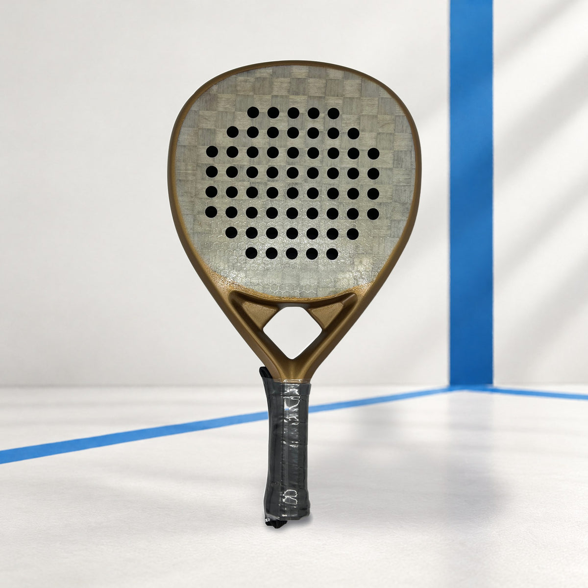 PatsSport Champagne 18K Carbon Padel Racket – Gold Frame, 3D Finish