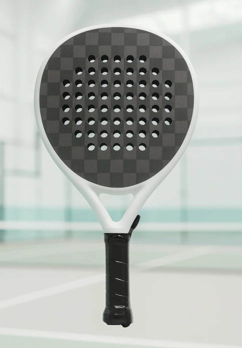 PatsSport Checkmate 18K Carbon Diamond Padel Racket – White Frame