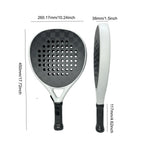 PatsSport Checkmate 18K Carbon Diamond Padel Racket – White Frame