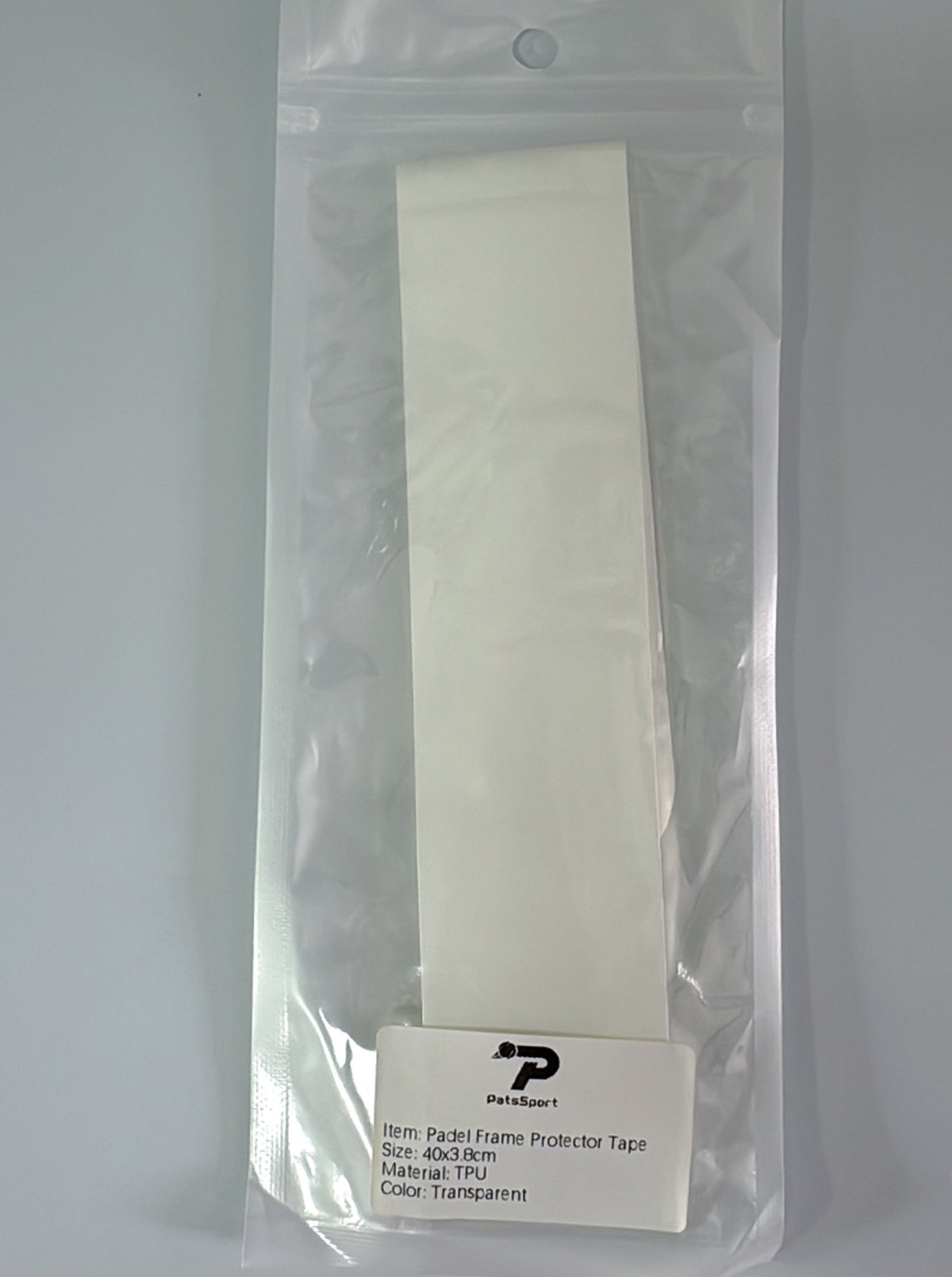 PatsSport Clear Anti-Slip Padel Frame Protector – 38 x 400 mm