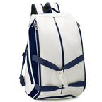 PatsSport Court Classic Padel Backpack – White with Green, Blue or Red Trim