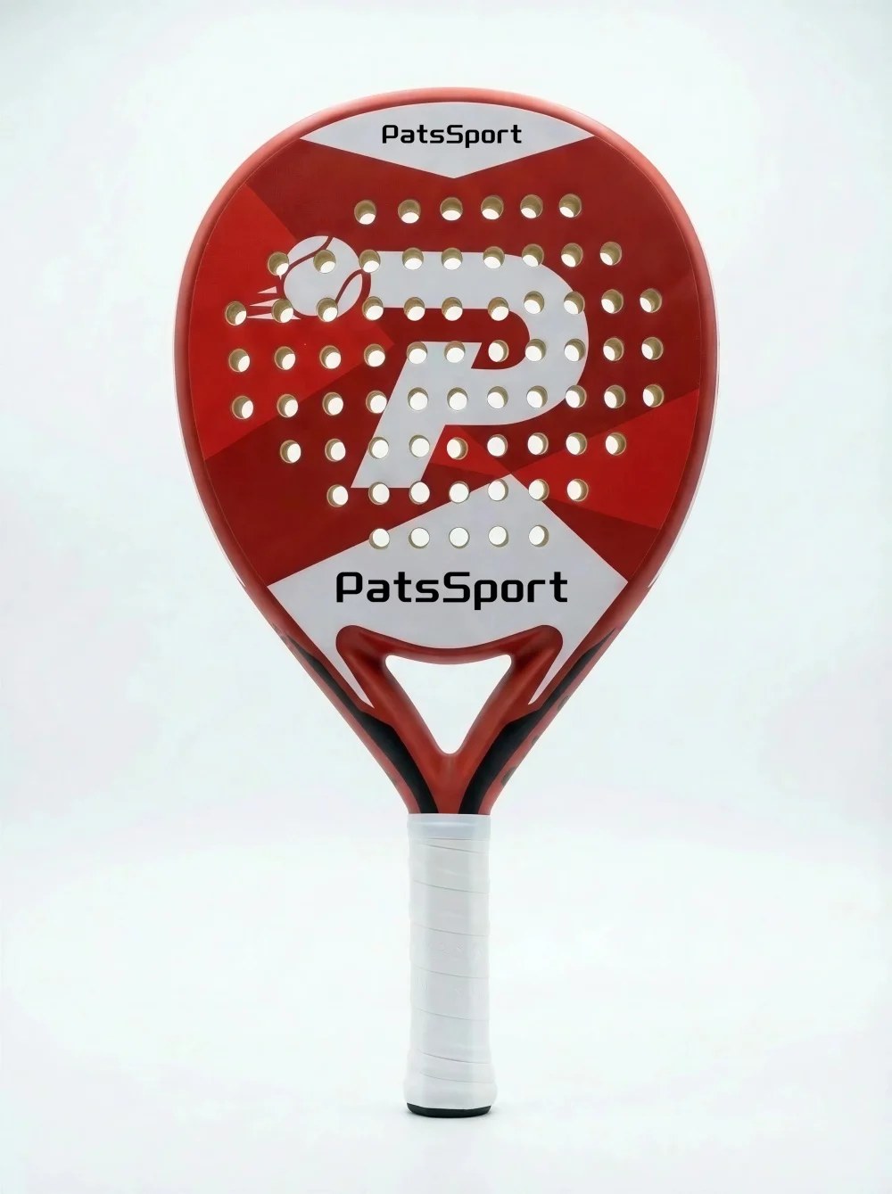 PatsSport Crimson Carbon Diamond Padel Racket – Red, 360g