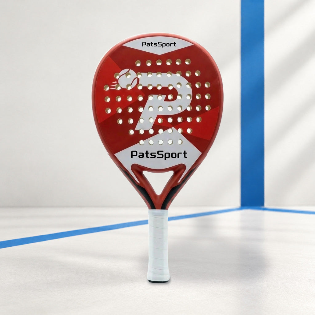PatsSport Crimson Carbon Diamond Padel Racket – Red, 360g