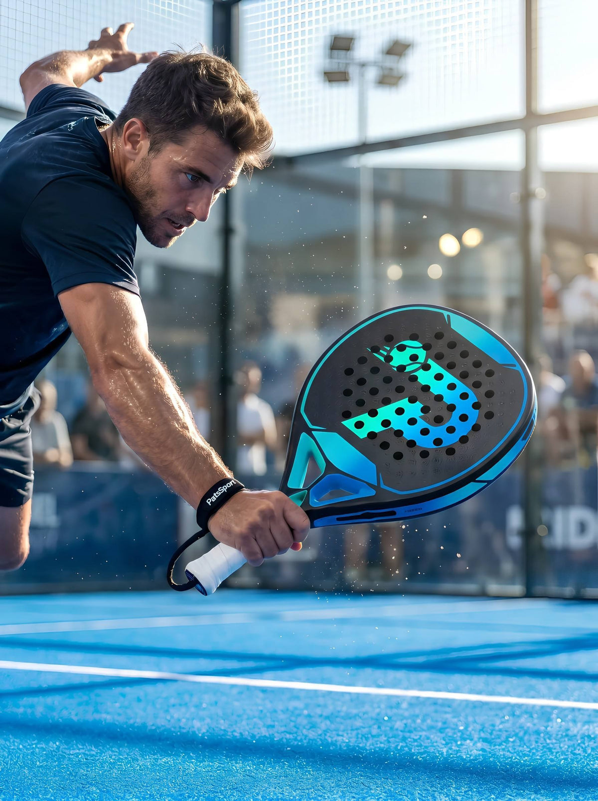 PatsSport Cyclone 18K Carbon Teardrop Padel Racket – 38 mm EVA Core