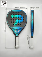 PatsSport Cyclone 18K Carbon Teardrop Padel Racket – 38 mm EVA Core