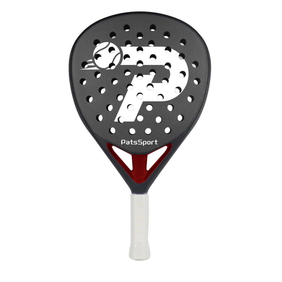 PatsSport Dagger 3K Carbon Diamond Padel Racket – Black & Red