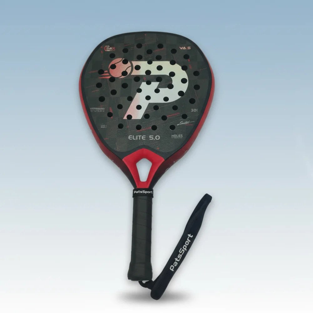 PatsSport Elite 5.0 24K Carbon Diamond Padel Racket – 3D Textured Face