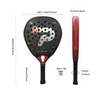 PatsSport Elite 5.0 24K Carbon Diamond Padel Racket – 3D Textured Face