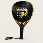 PatsSport Gilt 12K Carbon Teardrop Padel Racket – Black & Gold