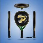 PatsSport Gilt 12K Carbon Teardrop Padel Racket – Black & Gold