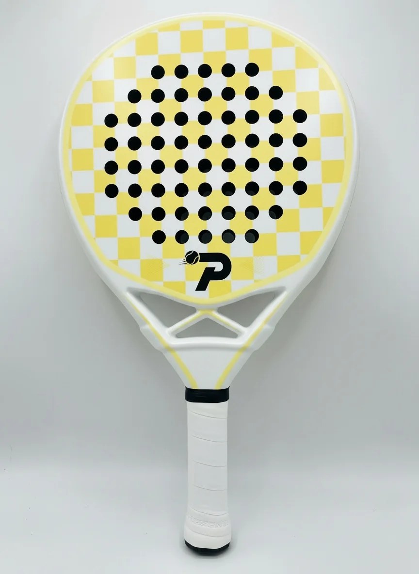 PatsSport Gingham 18K Carbon Padel Racket – Pastel Checkerboard