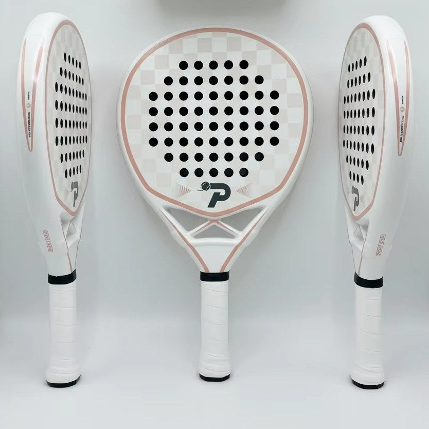 PatsSport Gingham 18K Carbon Padel Racket – Pastel Checkerboard
