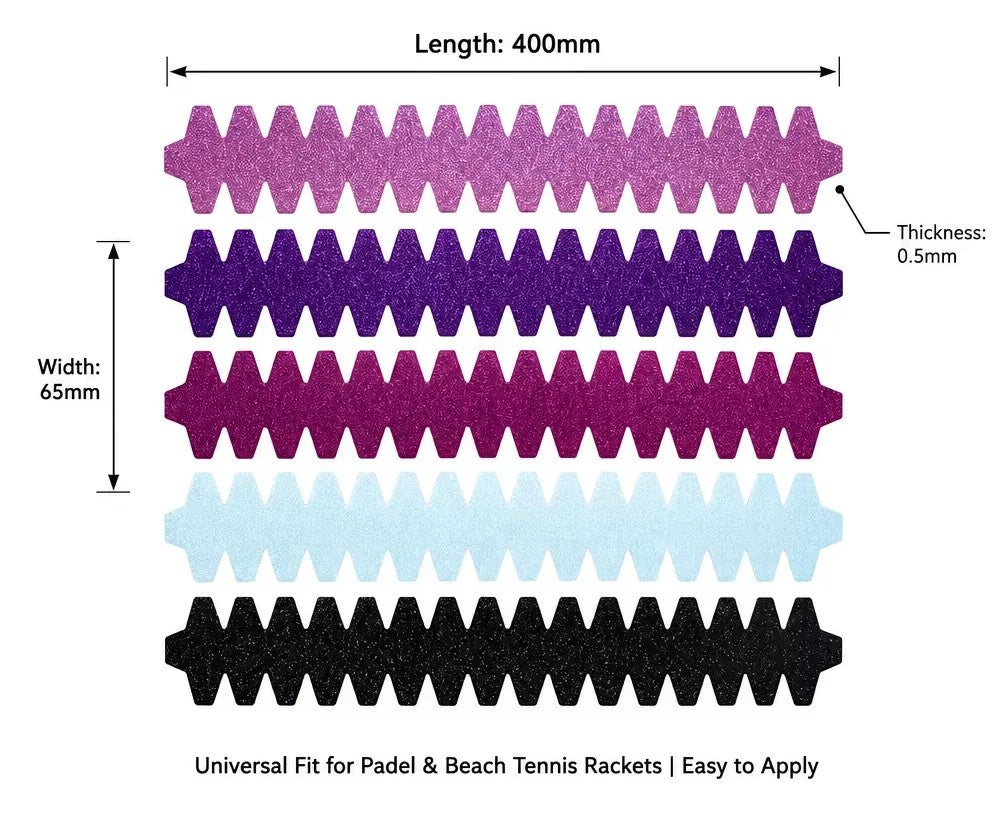 One strip per pack, the size of a padel head