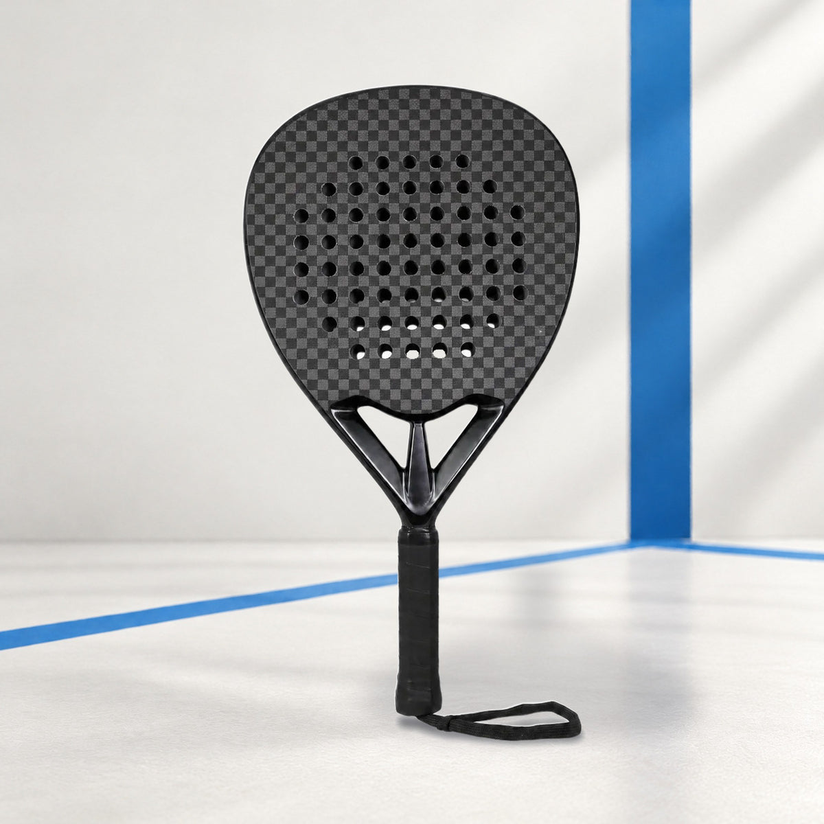 PatsSport Grit Diamond Padel Racket – Sandpaper Face, Carbon or Fibreglass