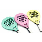 PatsSport Macaron Round Padel Racket – Matte Pastel Carbon, Soft EVA