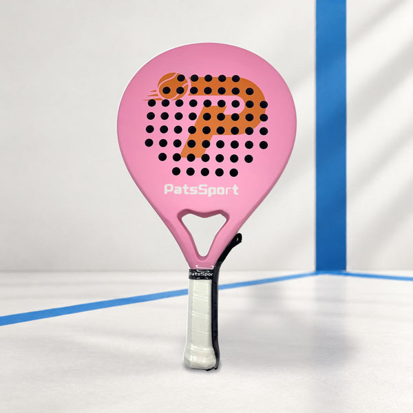 PatsSport Macaron Round Padel Racket – Matte Pastel Carbon, Soft EVA