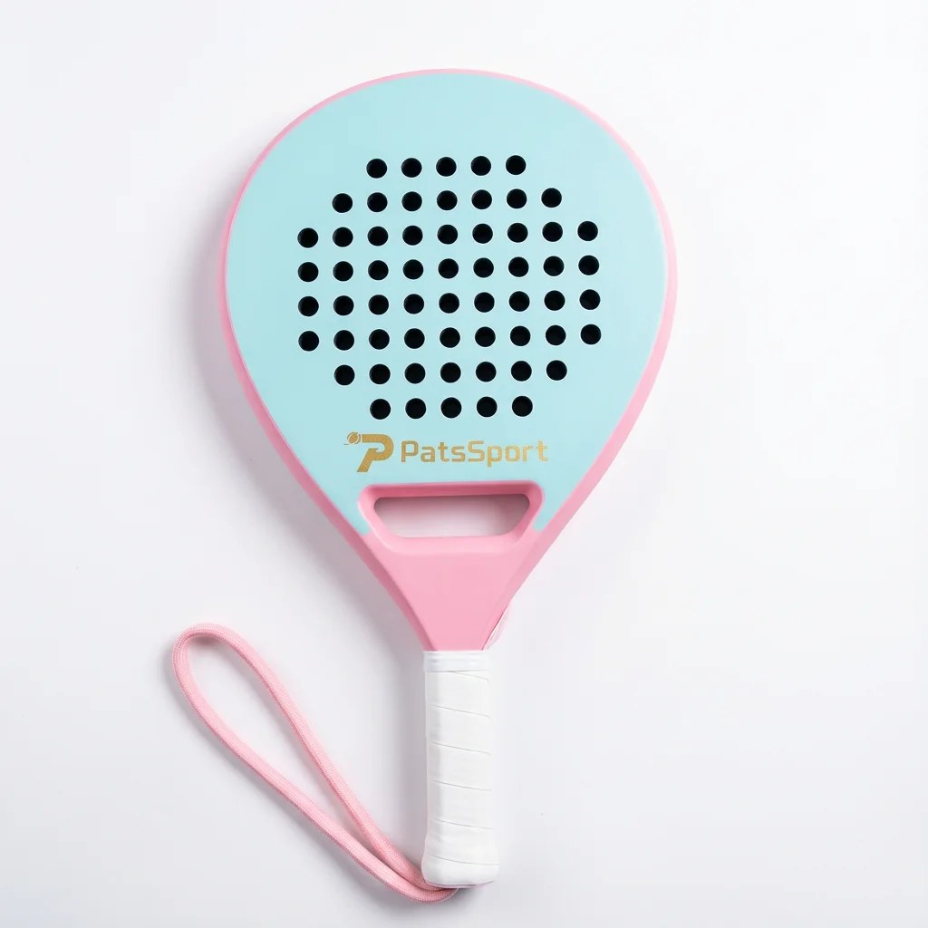PatsSport Meringue Carbon Round Padel Racket – Pastel, 365g