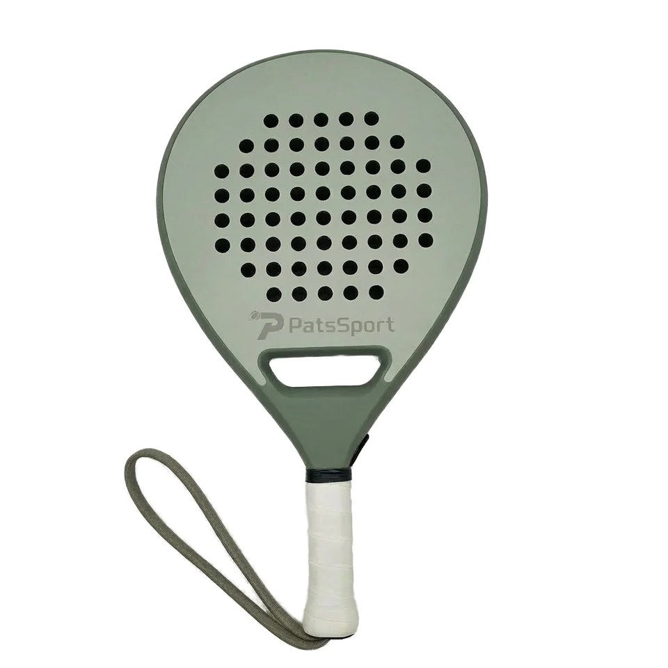 PatsSport Meringue Carbon Round Padel Racket – Pastel, 365g