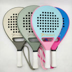 PatsSport Meringue Carbon Round Padel Racket – Pastel, 365g