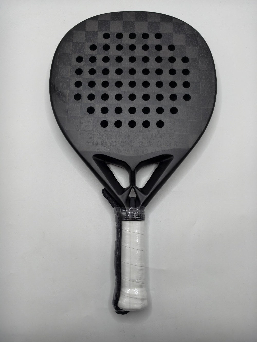PatsSport Nightfall 18K Carbon Teardrop Padel Racket – All Black