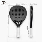 PatsSport Nightfall 18K Carbon Teardrop Padel Racket – All Black