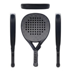 PatsSport Noir Carbon Diamond Padel Racket – Plain Black, 12K or 18K