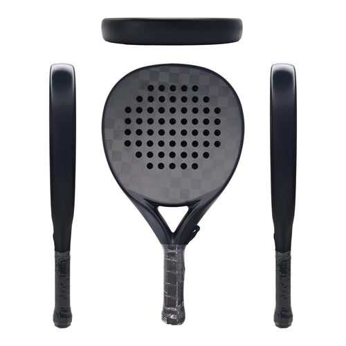 PatsSport Noir Carbon Diamond Padel Racket – Plain Black, 12K or 18K