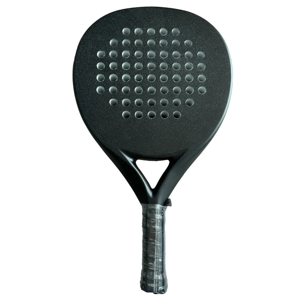 PatsSport Noir Carbon Diamond Padel Racket – Plain Black, 12K or 18K