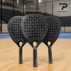 PatsSport Noir Carbon Diamond Padel Racket – Plain Black, 12K or 18K
